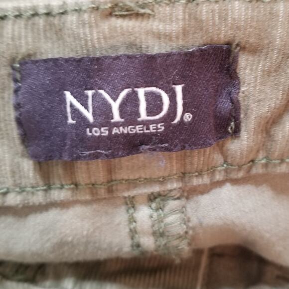 NYDJ LIFT TUCK Alina Lift & Tuck Tech Ankle Skinny Pants Olive Green Jeans Sz 10 - Picture 7 of 16